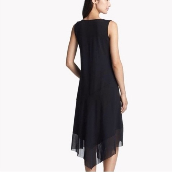 Eileen Fisher Sleeveless handkerchief Hem stretch knit Midi Size L - Picture 2 of 8